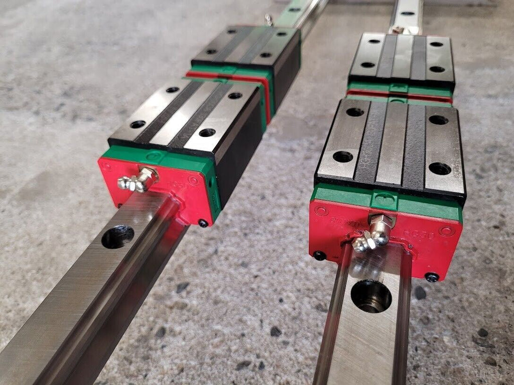 Hiwin HGR30C Linear Guide Rail HGR30 117" 2989mm 4x HGH30CA 130FAT-1A Blocks