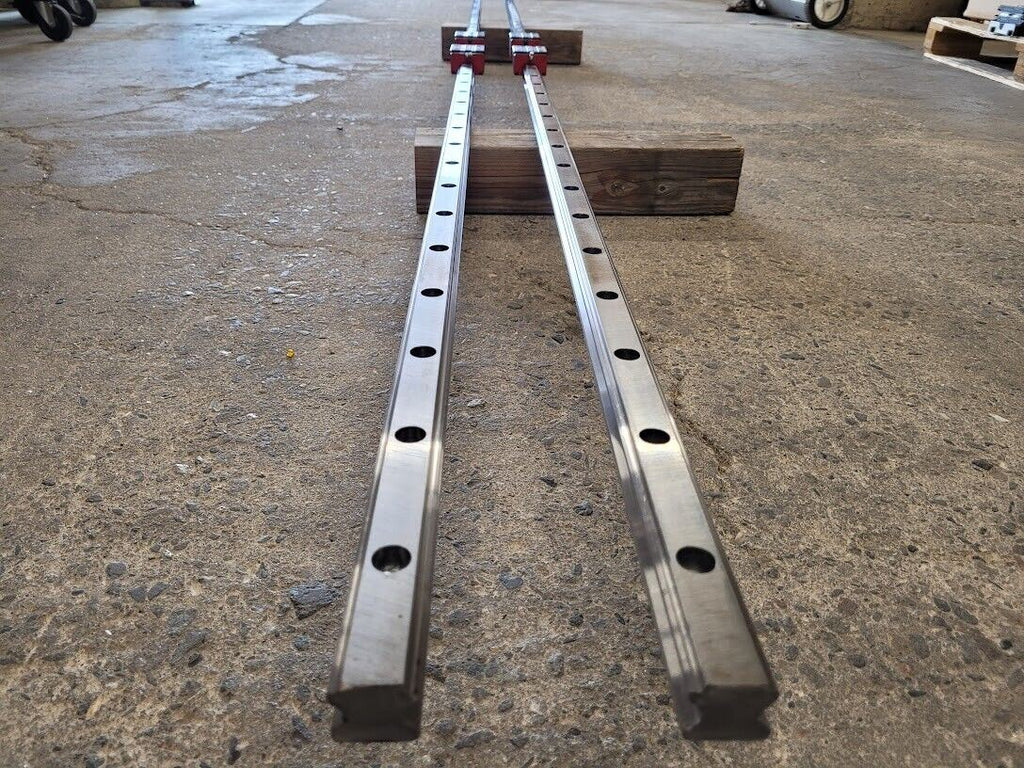 Hiwin HGR30C Linear Guide Rail HGR30 117" 2989mm 4x HGH30CA 130FAT-1A Blocks