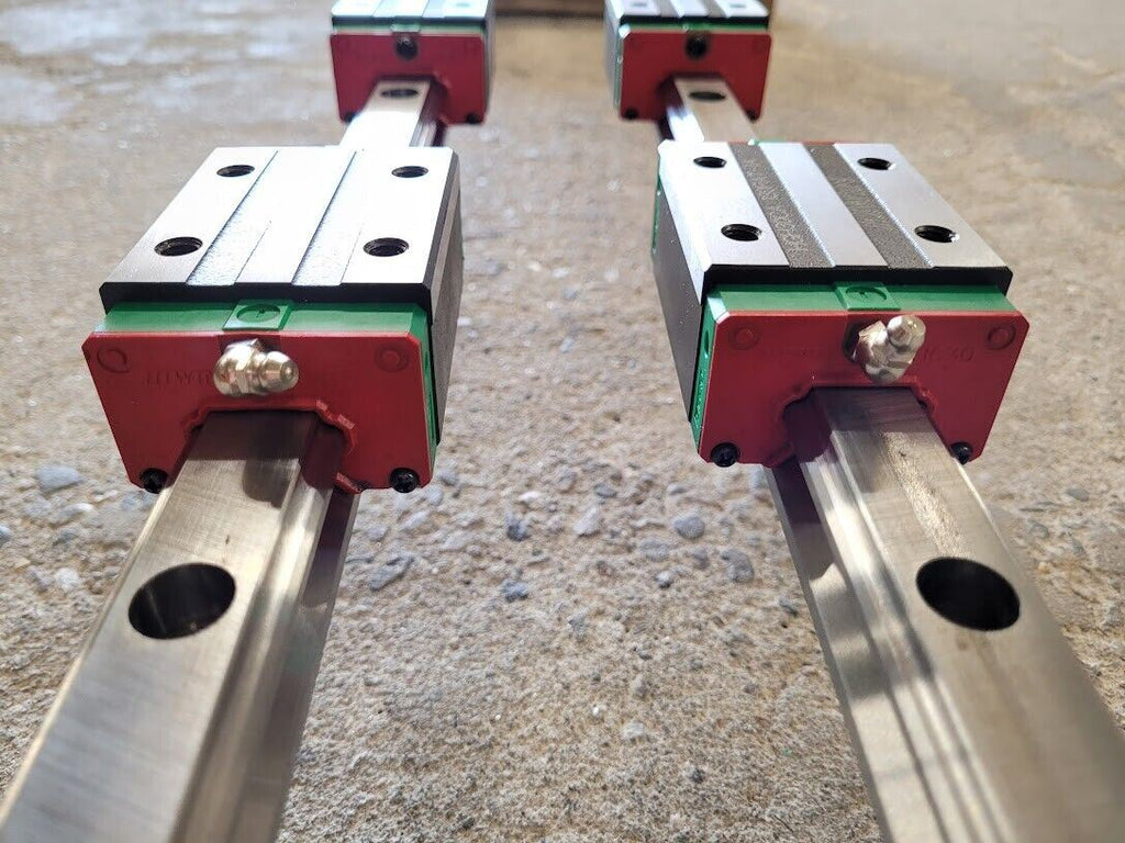 Hiwin HGR30C Linear Guide Rail HGR30 117" 2989mm 4x HGH30CA 130FAT-1A Blocks