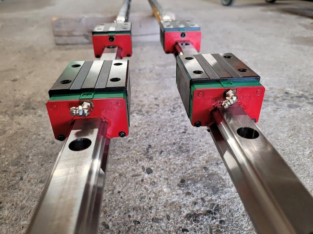 Hiwin HGR30C Linear Guide Rail HGR30 117" 2989mm 4x HGH30CA 130FAT-1A Blocks