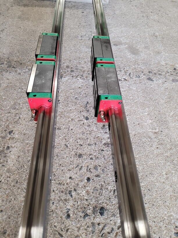 Hiwin HGR30C Linear Guide Rail HGR30 117" 2989mm 4x HGH30CA 130FAT-1A Blocks