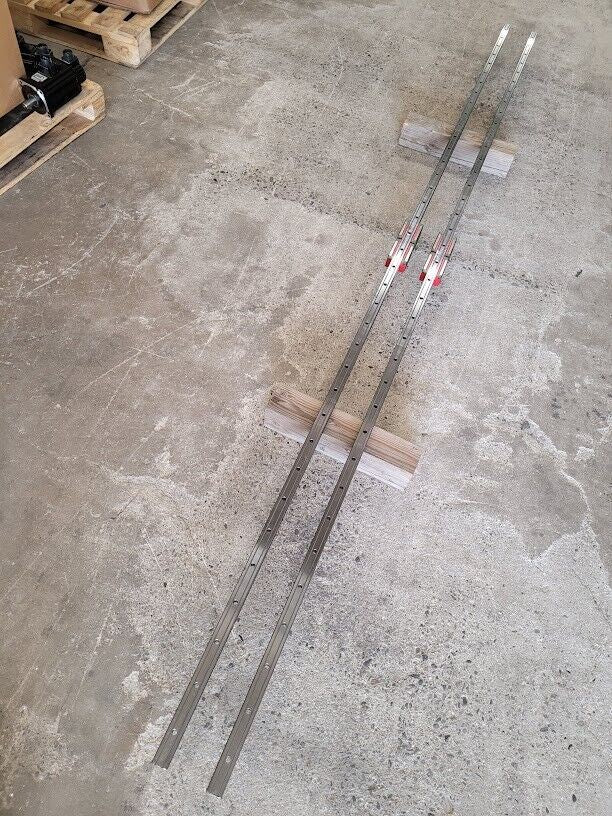Hiwin HGR30C Linear Guide Rail HGR30 117" 2989mm 4x HGH30CA 130FAT-1A Blocks