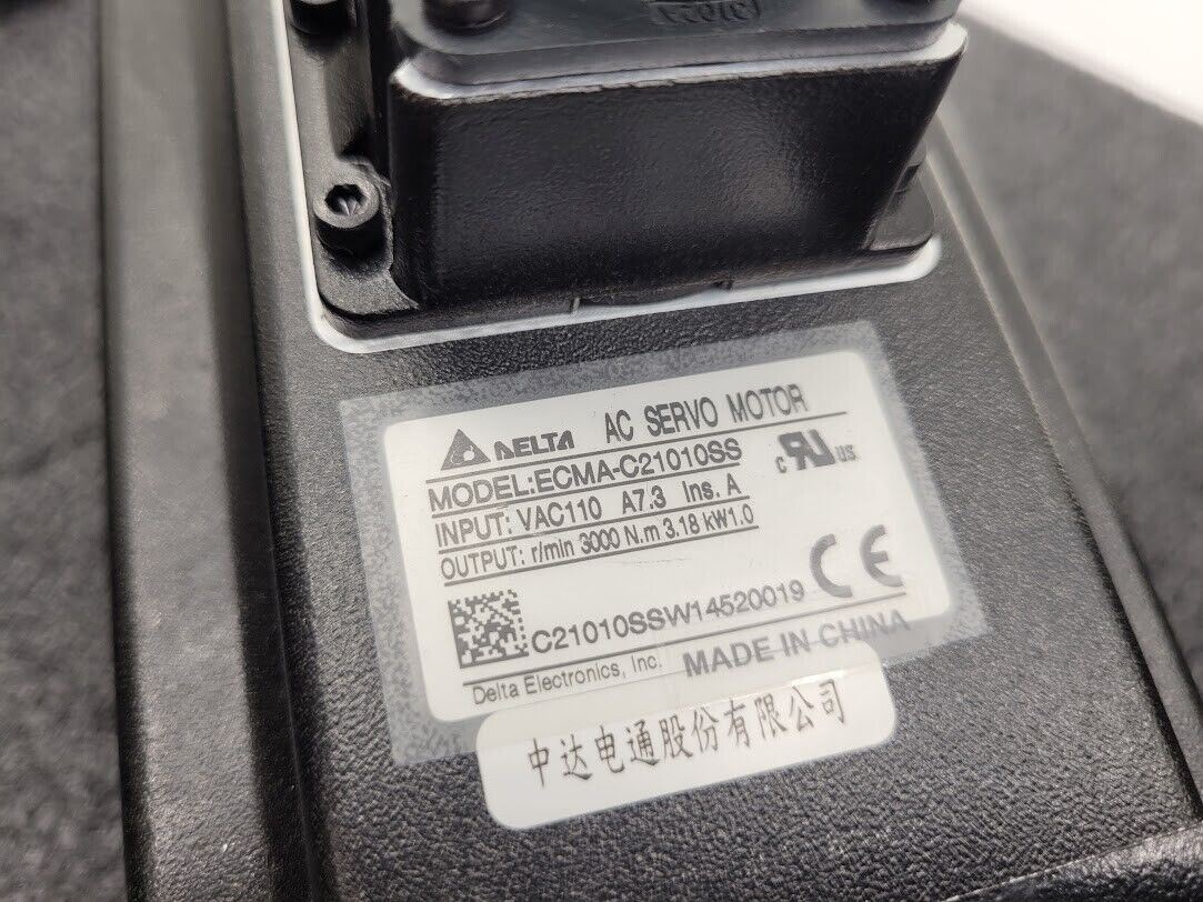 Delta Electronics AC Servo Motor 1KW ECMA-C21010SS w/ Servo Drive ASD-B2-1021-B