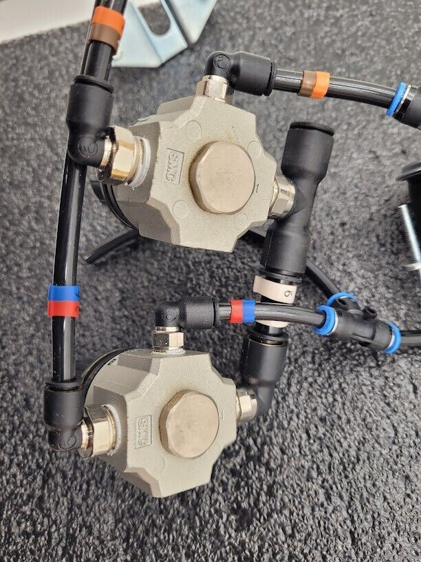 SMC Panel Mounted 2x AR111-02-X102 Regulator 2x Gauge Setup 100PSI with Clips