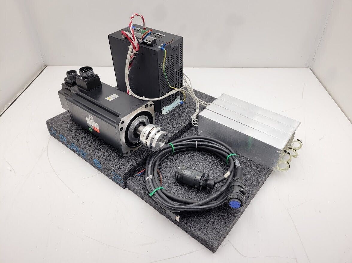 Sanyo Denki AC Servo Motor P20B13500HXSH6E and Servo Drive RS2A15AAAL002EB2PL1