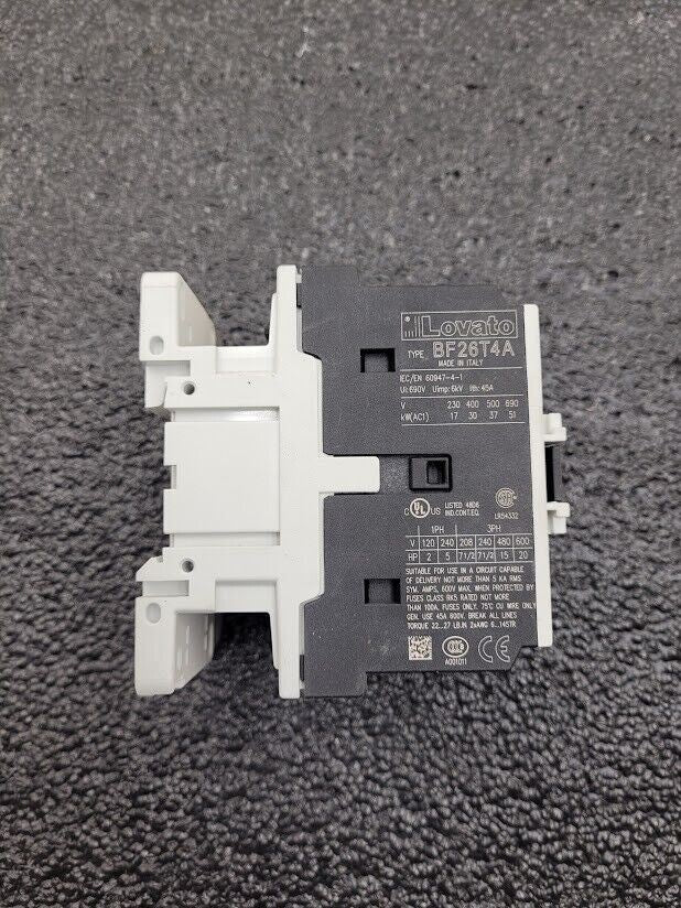 Lovato BF26T4A 4-Pole Contactor 17-51kW 230-690VAC 110-120VAC Coil 50/60Hz
