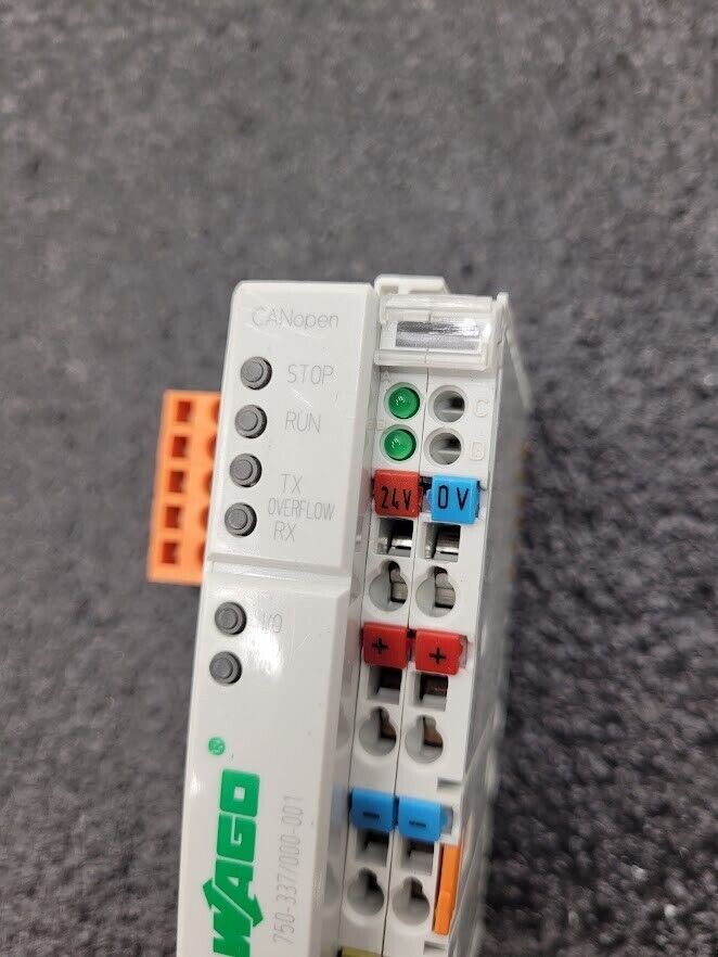 Wago 750-377 CANopen I/O System Fieldbus Coupler 24VDC DIN Rail 02-060615