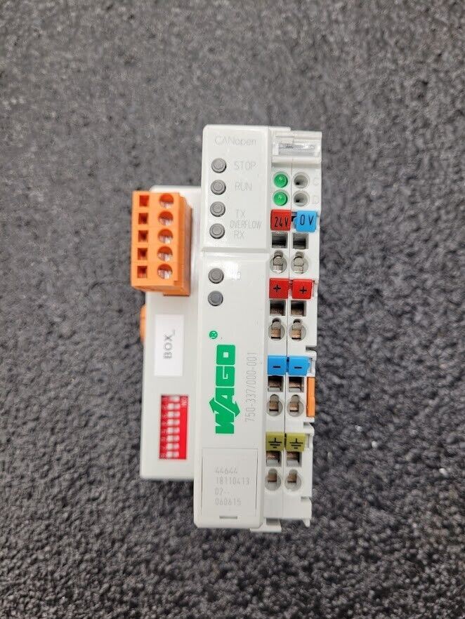 Wago 750-377 CANopen I/O System Fieldbus Coupler 24VDC DIN Rail 02-060615