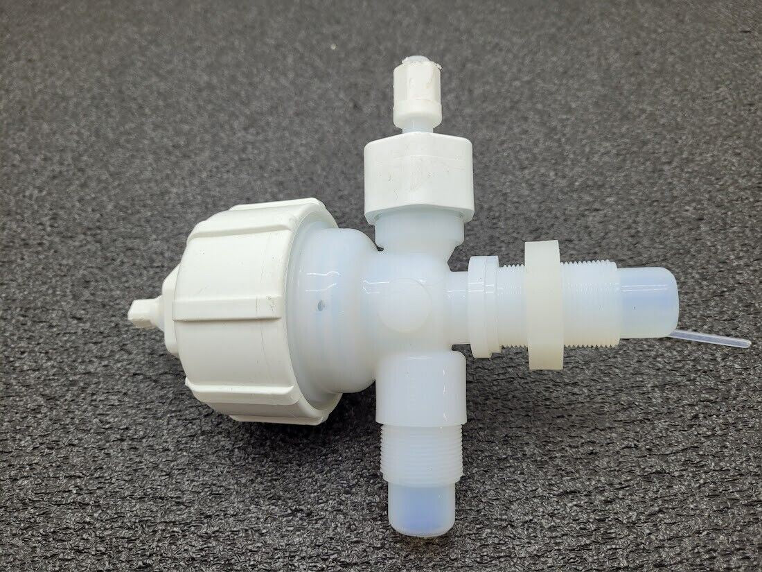 Fluoroware 202-158-01 3/4" 2-Way Adjustable Bypass Pneumatic Diaphragm Valve