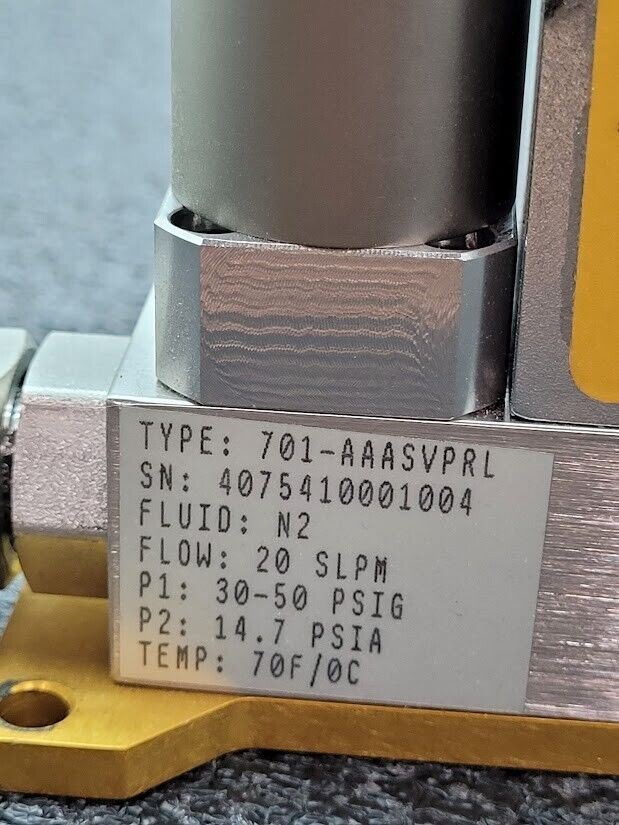 Parker Porter Digital Mass Flow Controller 701-AAASVPRL N2 20 SLPM VCR Male