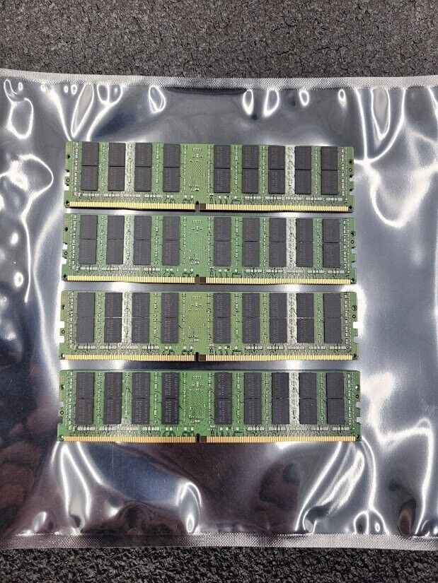 Lot of 4 Samsung 32GB 4DRx4 PC4-2133P M386A4G40DM0-CPB PC4 ECC Ram 128GB total