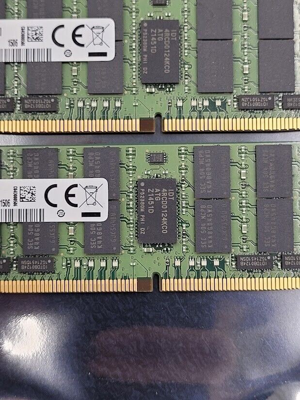 Lot of 4 Samsung 32GB 4DRx4 PC4-2133P M386A4G40DM0-CPB PC4 ECC Ram 128GB total