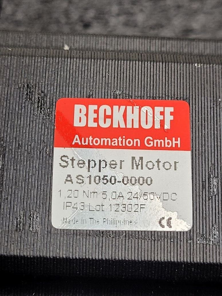 Beckhoff AS1050-0000 Stepper Motor Gearhead 24/50VDC 1.8°/200 full steps NEMA23