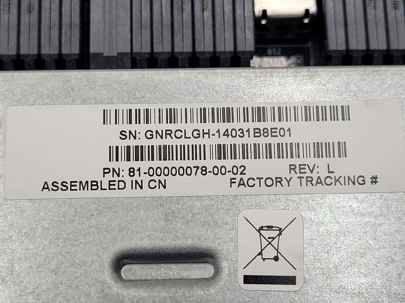 Dot Hill MSA 2040 FC SAS Drive Storage Array Control 81-00000078-00-02