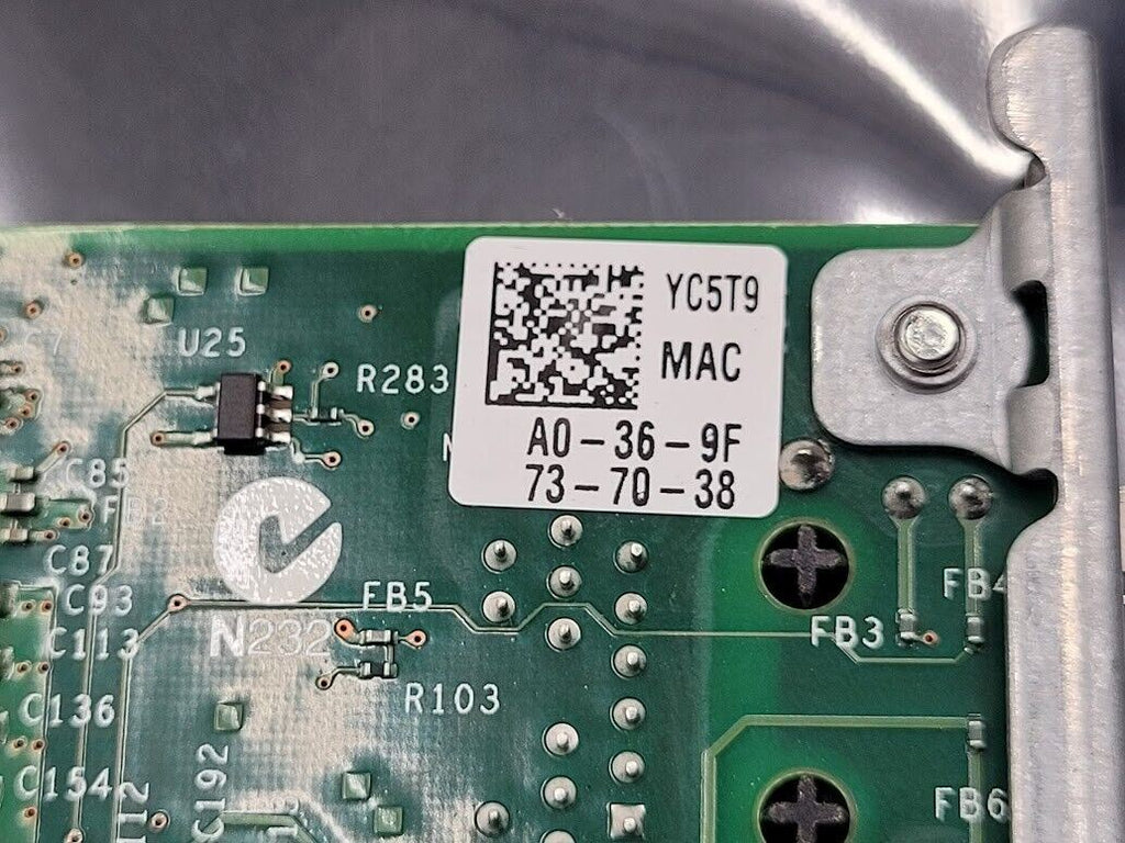 Intel Dell 0YC5T9 10GbE 2 Port Gigabit Ethernet Adapter PCI Custom Bracket