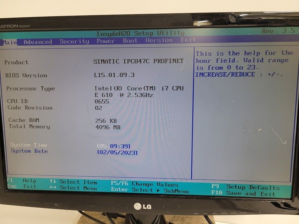 Siemens 6AG4114-1RR22-2BX6 Simatic PROFINET Rack PC IPC847C i7-640 4Gb NO Top