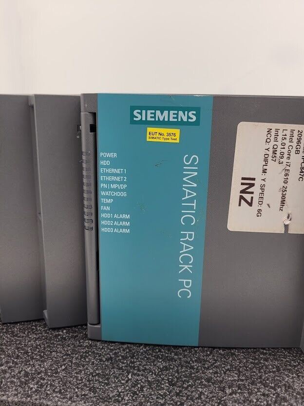 Siemens 6AG4114-1RR22-2BX6 Simatic PROFINET Rack PC IPC847C i7-640 4Gb NO Top