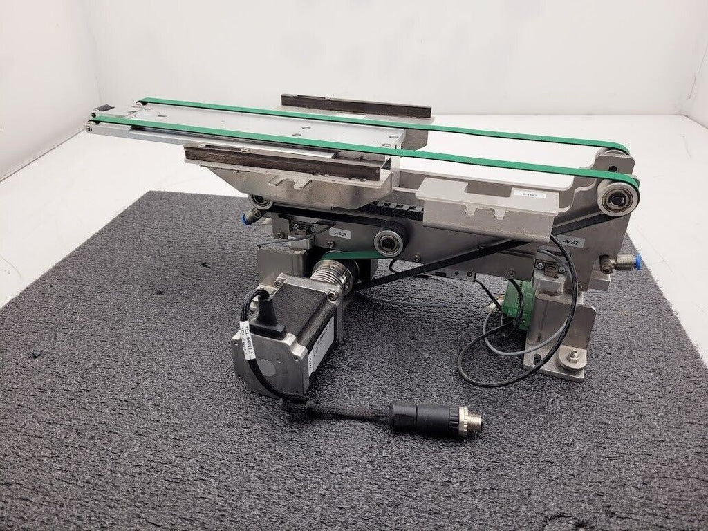 Beckhoff Stepper Motor Driven Extendable 2 Belt Conveyor 13" to 19" Extension B