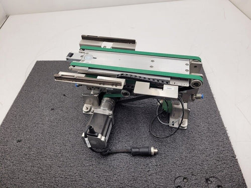 Beckhoff Stepper Motor Driven Extendable 2 Belt Conveyor 13" to 19" Extension B