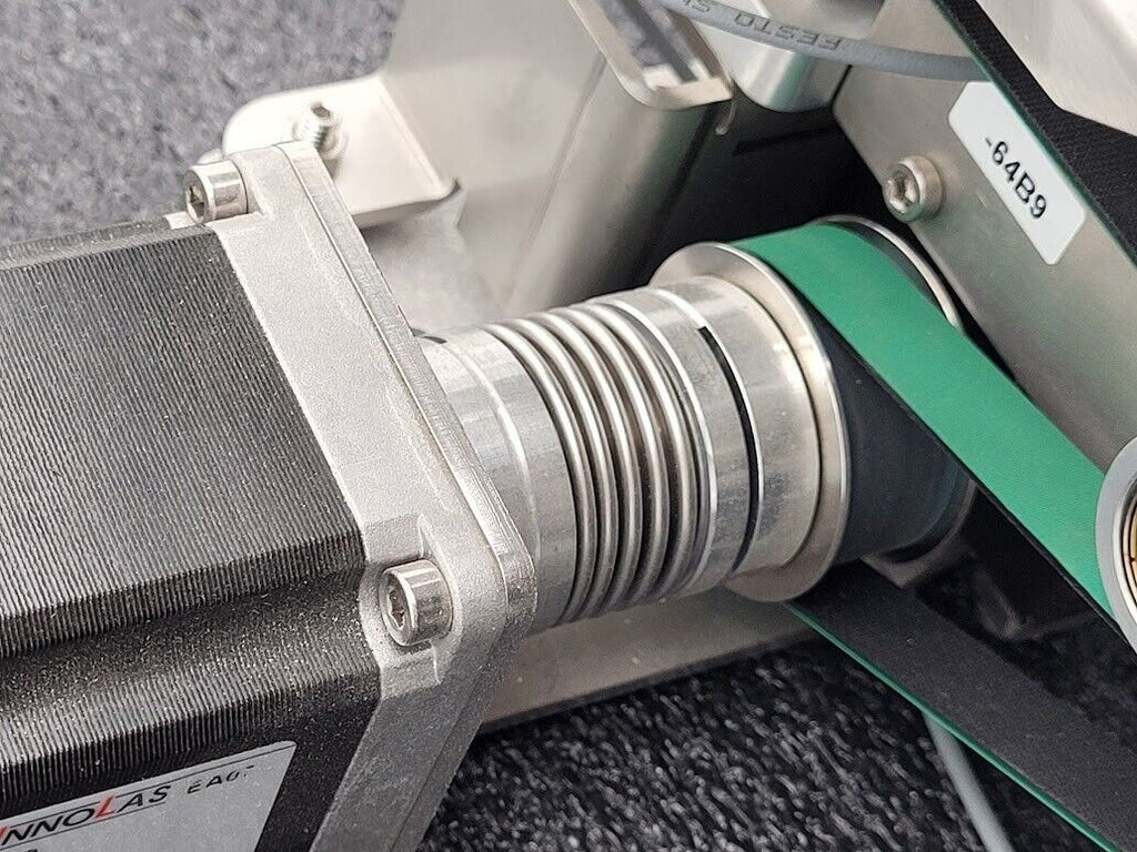 Beckhoff Stepper Motor Driven Extendable 2 Belt Conveyor 13" to 19" Extension B