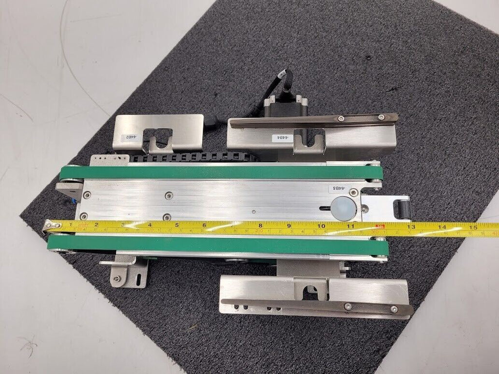 Beckhoff Stepper Motor Driven Extendable 2 Belt Conveyor 13" to 19" Extension B