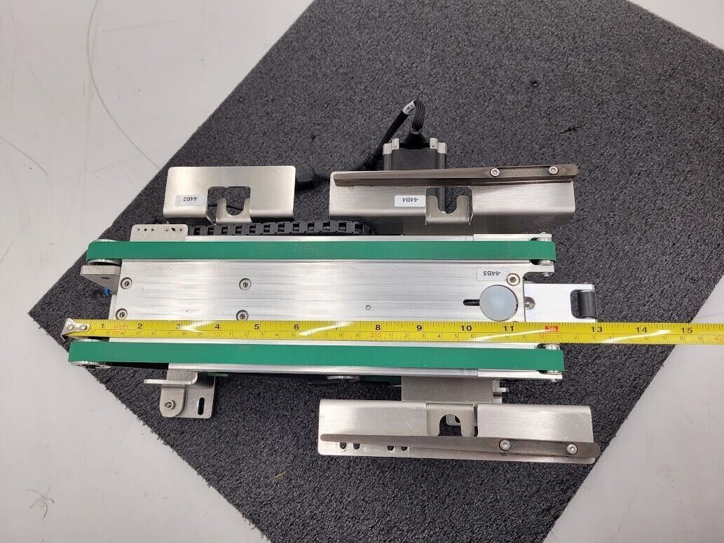 Beckhoff Stepper Motor Driven Extendable 2 Belt Conveyor 13" to 19" Extension B