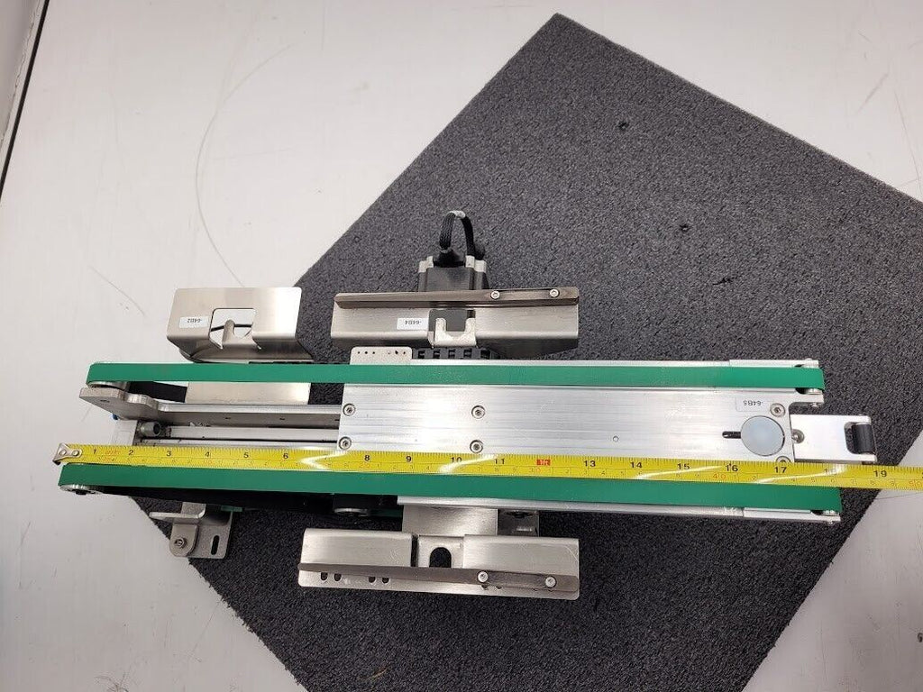 Beckhoff Stepper Motor Driven Extendable 2 Belt Conveyor 13" to 19" Extension B