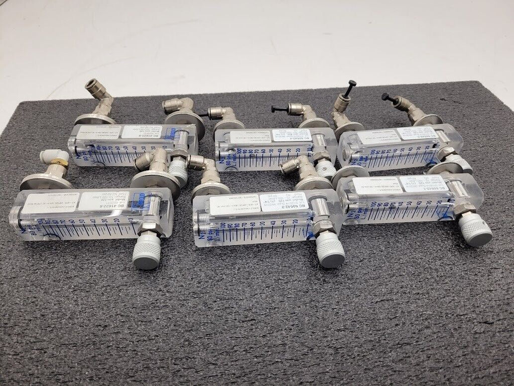 Lot of 6 Kobold 80 PSI N2 Nitrogen 10-100 L/min Adjustable Flow Meter AM120