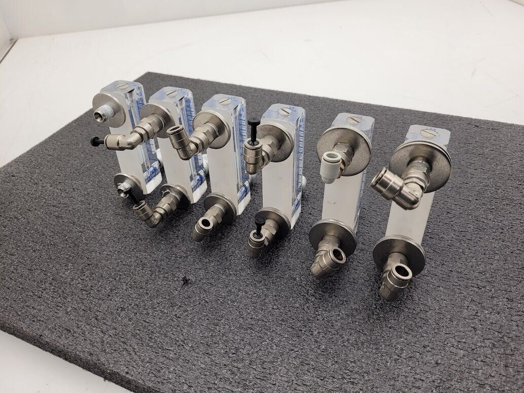 Lot of 6 Kobold 80 PSI N2 Nitrogen 10-100 L/min Adjustable Flow Meter AM120