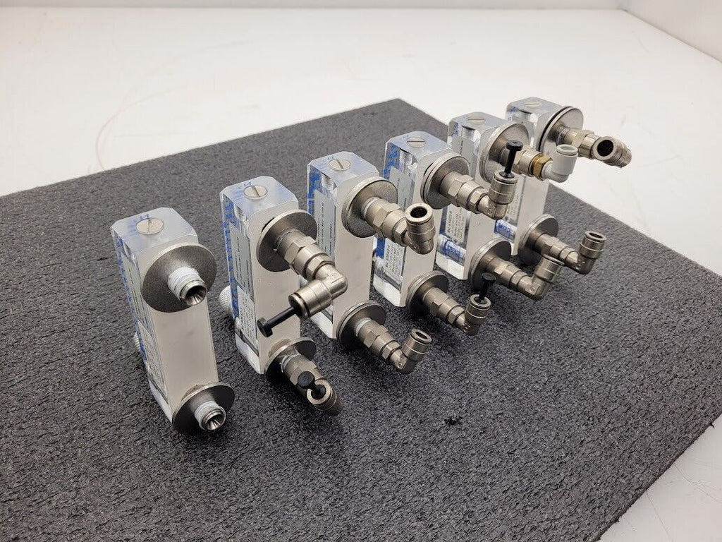 Lot of 6 Kobold 80 PSI N2 Nitrogen 10-100 L/min Adjustable Flow Meter AM120