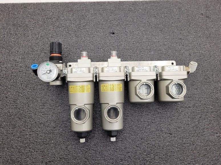 SMC Air Regulator Regulated 4 Filter Bank 125PSI AME150C-F02 AR20-F02G