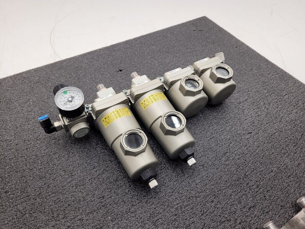 SMC Air Regulator Regulated 4 Filter Bank 125PSI AME150C-F02 AR20-F02G