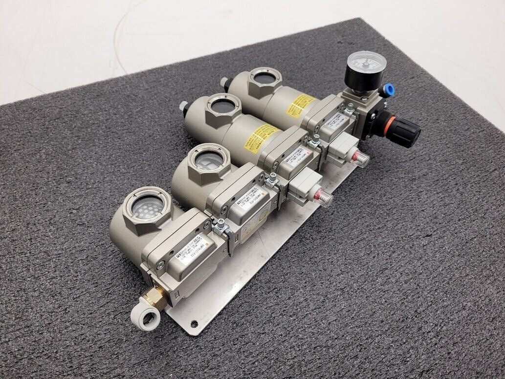 SMC Air Regulator Regulated 4 Filter Bank 125PSI AME150C-F02 AR20-F02G