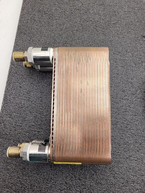 GEA GBS 100M-40 Brazed Plate Heat Exchanger 8"x4"x3" 40 Plates 450PSI 0.5l/0.48l