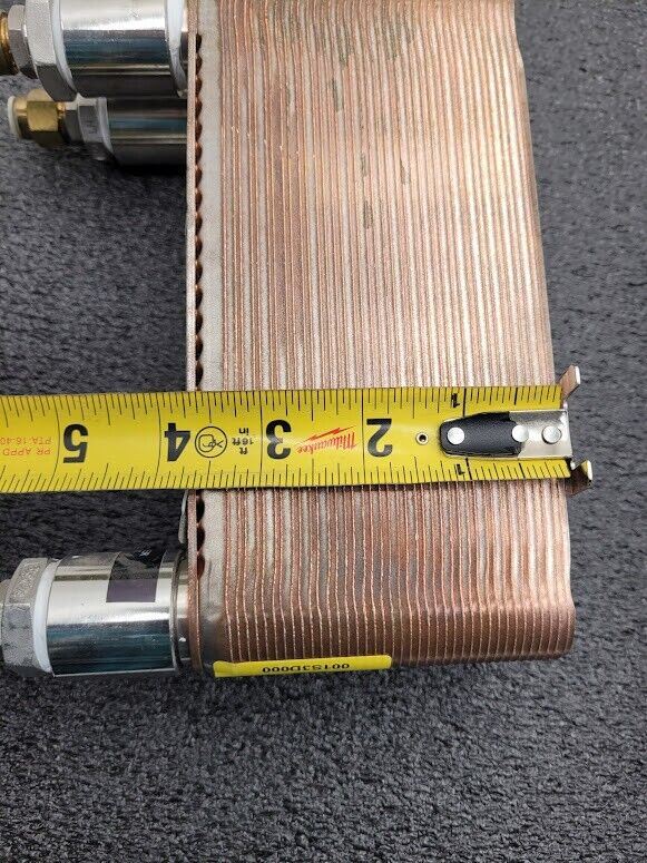 GEA GBS 100M-40 Brazed Plate Heat Exchanger 8"x4"x3" 40 Plates 450PSI 0.5l/0.48l