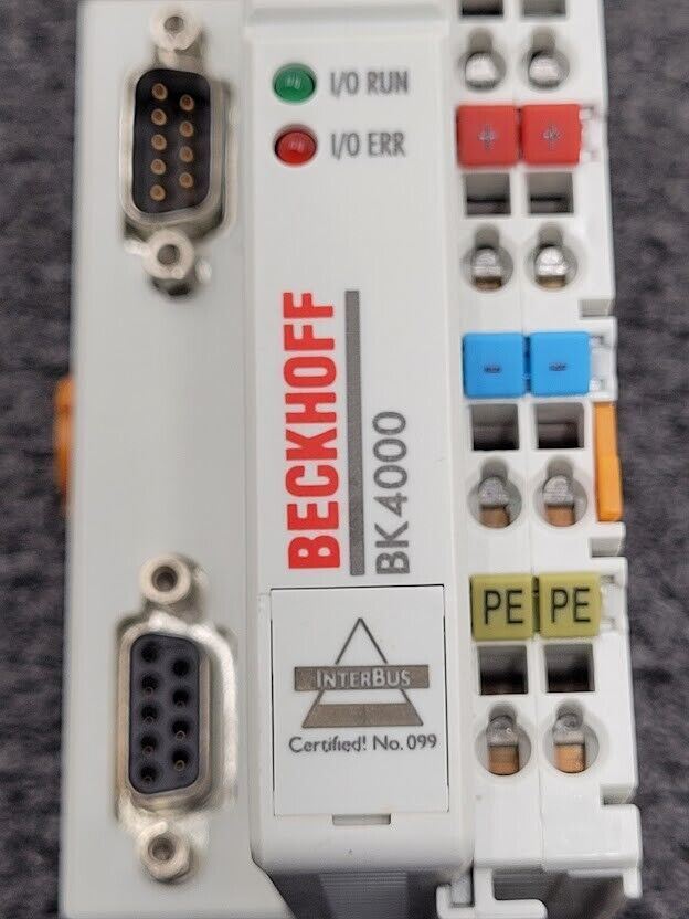 Beckhoff InterBus-S Koppler Coupler BK4000 24VDC DB9 Connectors
