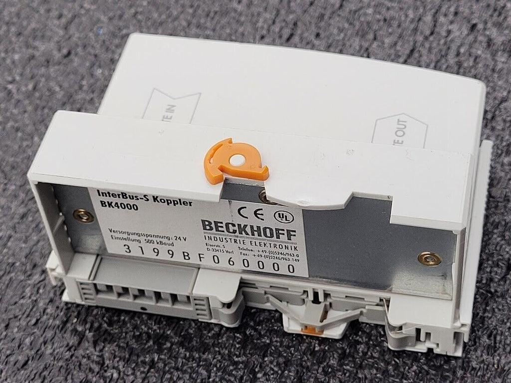 Beckhoff InterBus-S Koppler Coupler BK4000 24VDC DB9 Connectors