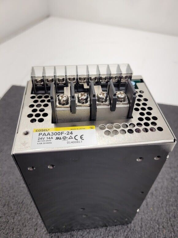 Cosel PAA300F-24 100-240VAC 4.4A Input 24V 14A 300W Output Working Pull