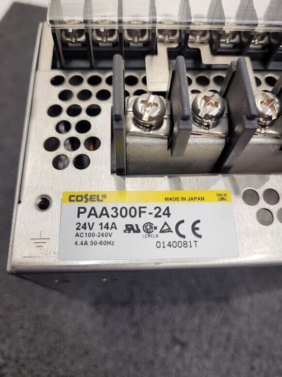 Cosel PAA300F-24 100-240VAC 4.4A Input 24V 14A 300W Output Working Pull