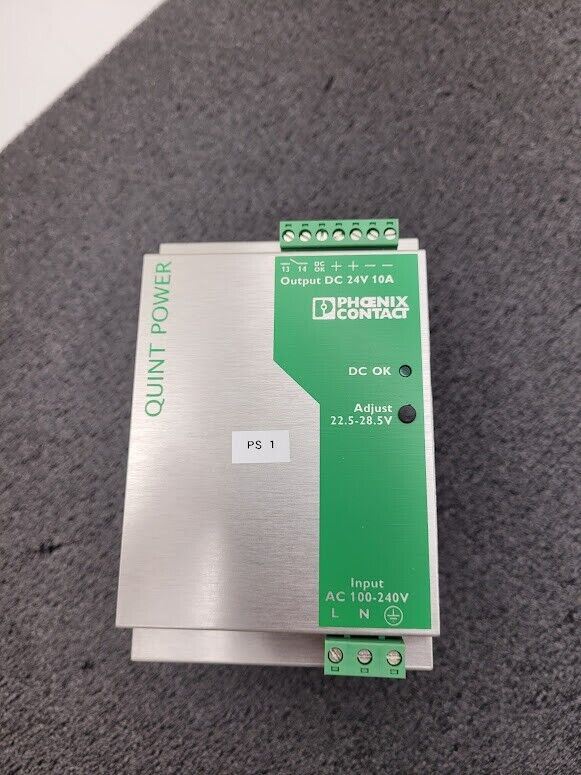 Phoenix Contact Quint-PS-100-240AC/24DC/10 Power Supply In: 100/240V Out: 24VDC