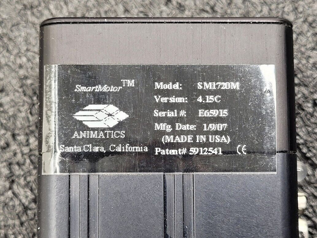 Animatics SmartMotor SM1720M w/ GH17P10 10:1 Gearhead Working Pull, Guaranteed.