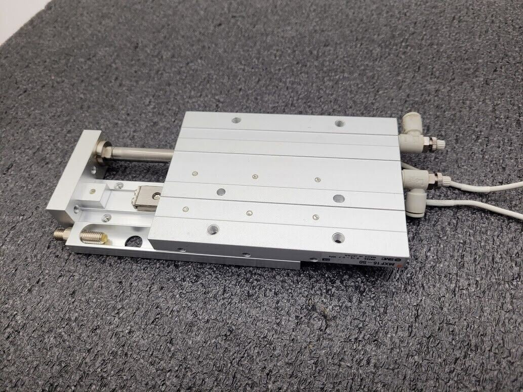 SMC MXF16-50 Low Profile Precision Pneumatic Slide Table Cross Roller Bearings
