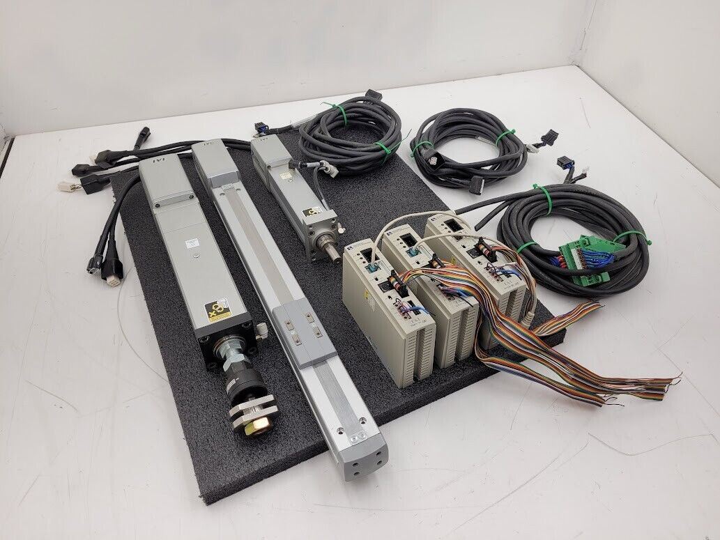 Lot of 3 IAI RoboCylinder Linear Actuator + Controller 100mm x2 350mm x1
