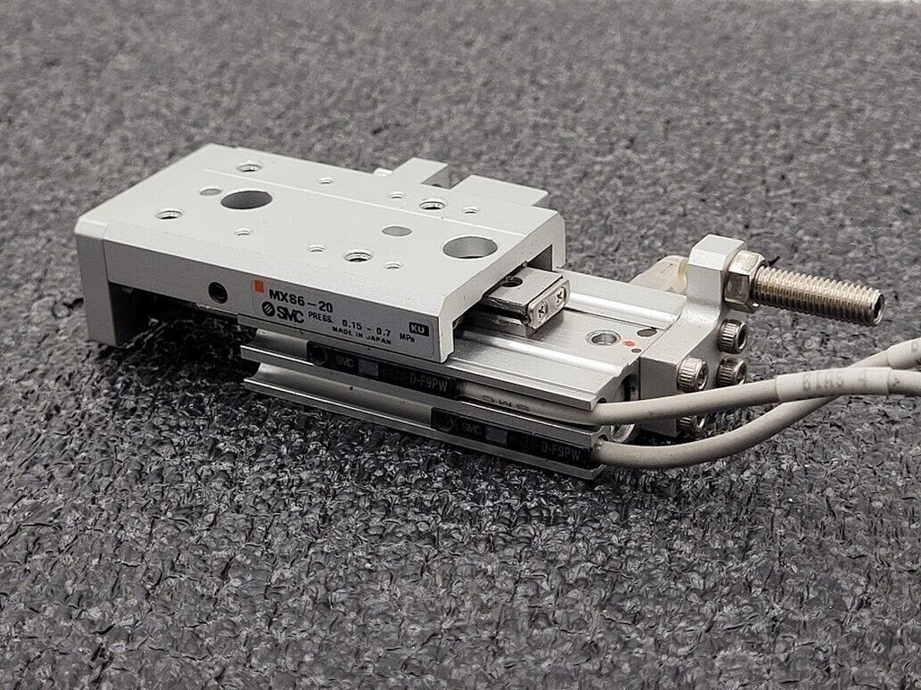 SMC MXS6-20 Pneumatic Dual Rod Cylinder Slide D-F9PW Sensors MXS6-20A-M9PWL-X11