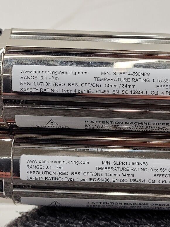 Banner SLPE14-690NPS SLPR14-690NPS Light Curtain Kit 690mm Long 0.1-7m Range