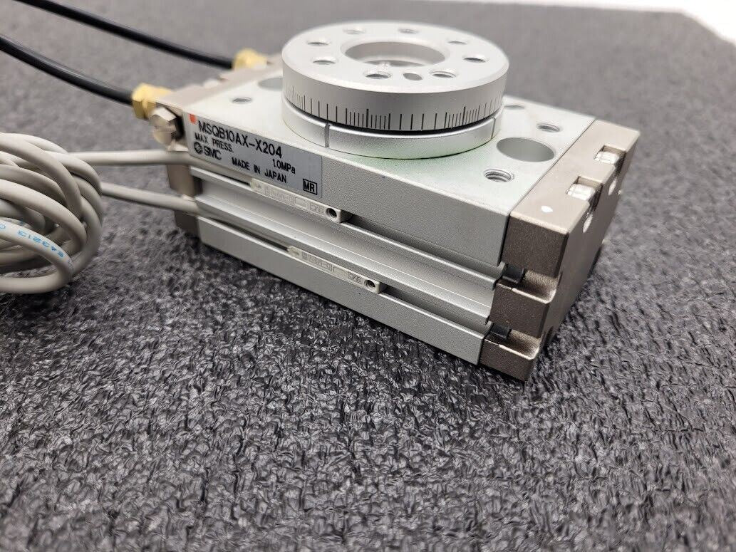 SMC MSQB10AX-X204 Pinion Rotary Actuator Pneumatic Cylinder Table D-M9N Sensors