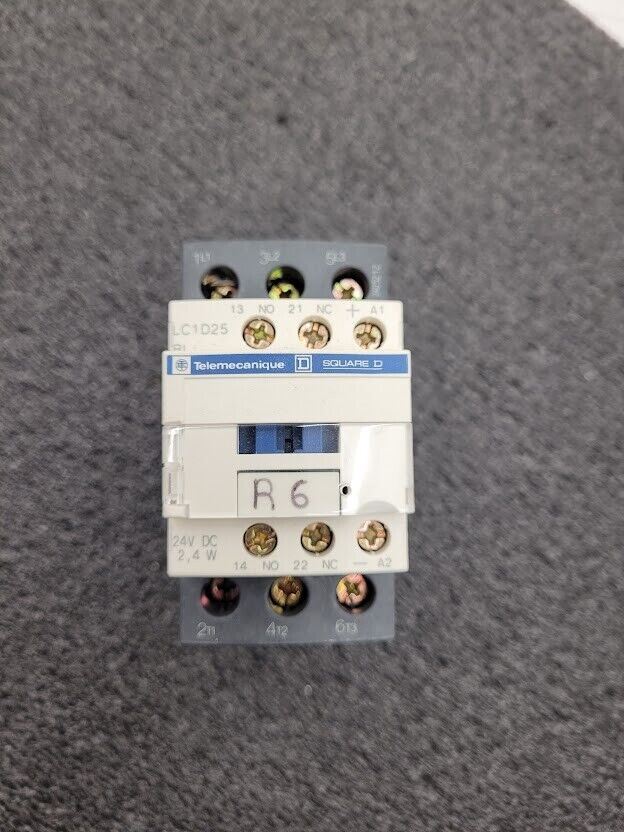 Telemecanique Square D LC1D25 Contactor 24 VDC Coil DIN Rail w/ LAD4TBDL Diode