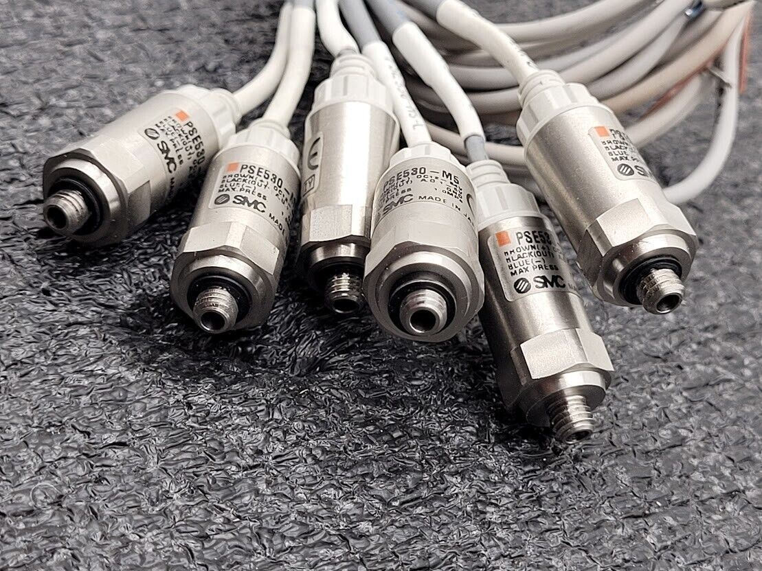 Lot of 6x  SMC PSE530-M5 PSE531-M5 Pressure Switch Sensor Max 1 MPa 12-24VDC