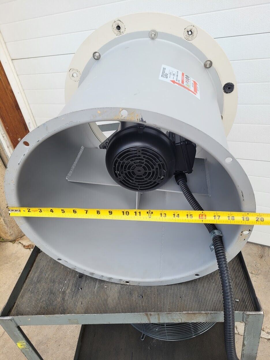 Cincinnati Fan Axial Duct Fan Ventilator DDF-18 208-230/460VAC 3PH 1760rpm 1HP