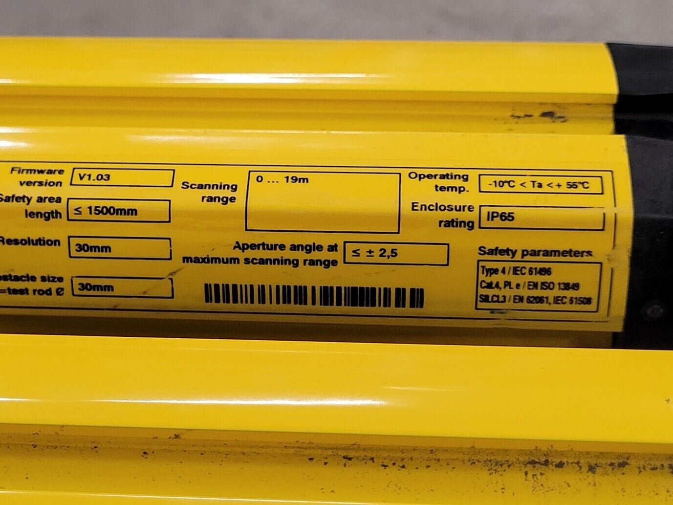 Pair Sick M4000 Light Curtain Safety Screen Sensor 24VDC 0-19m Scanning Range